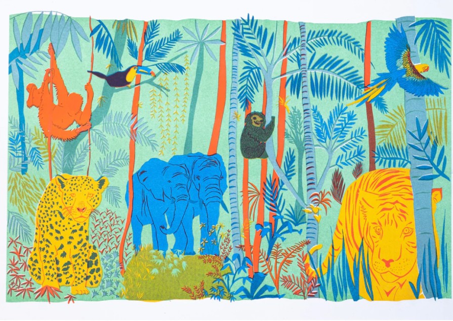 East End Press Stationery & Games | East End Press, Rain Forest Risograph Print