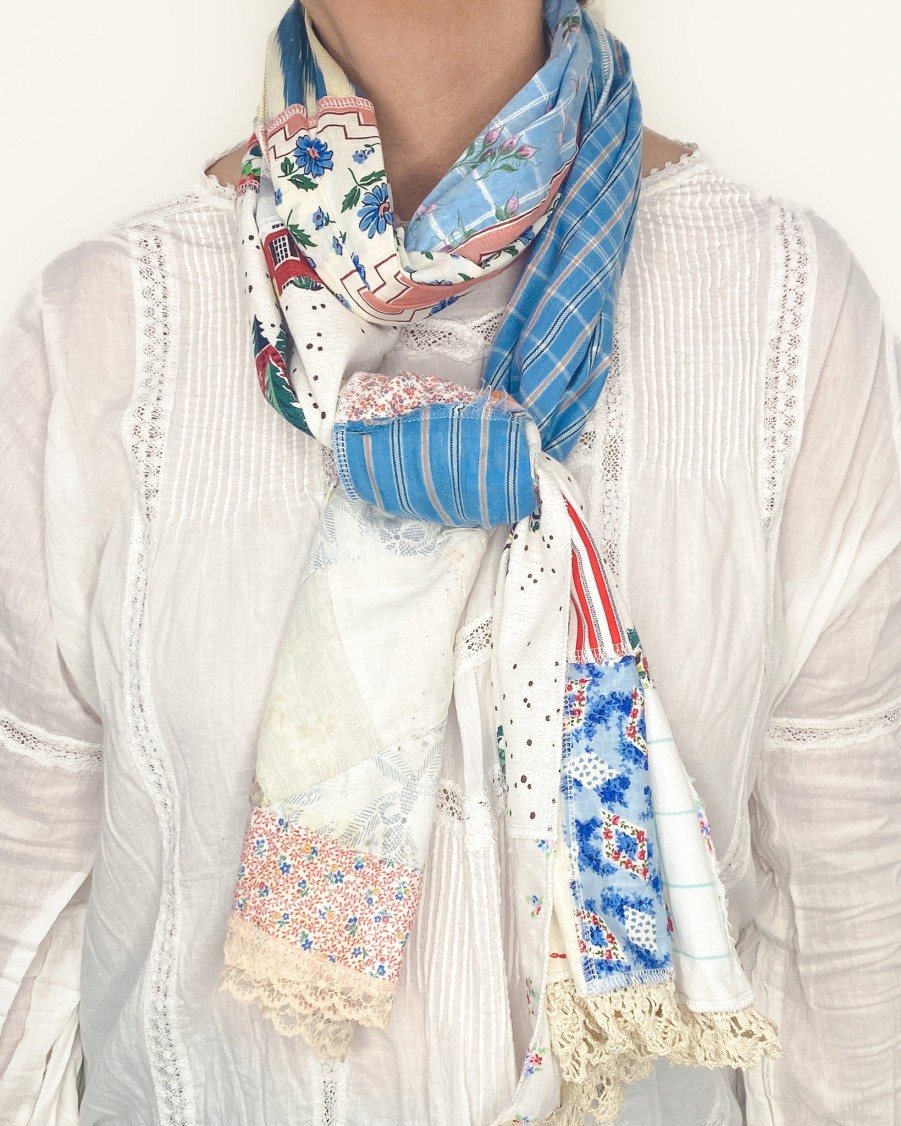 Dowry Scarves | Heirloom Scarf - Horse Carriage & Patchwork