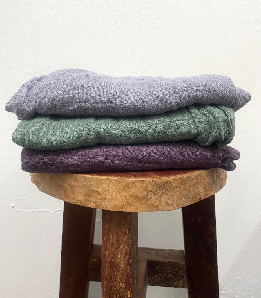 Metta Melbourne Scarves | Metta Melbourne: Linen Scarf - Rustic Linen Gauze