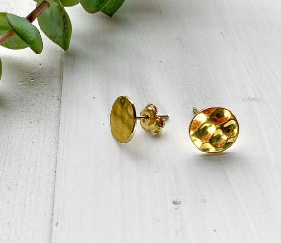 Loom Designs Jewellery | Loom Designs, Brass Hammered Studs