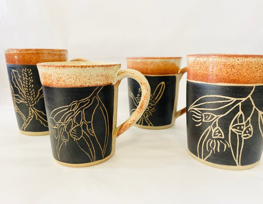 Natalie Anna Totterdell Ceramics | Ceramic Native Flora Mugs By Natalie Anna Totterdell